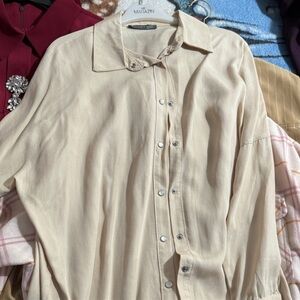 Women's Cream Button Down Shirt